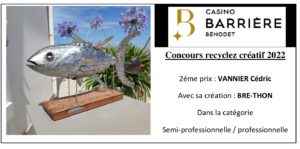 2ème Prix - concours recyclez créatif 2022 - casino BARRIERE de BENODET